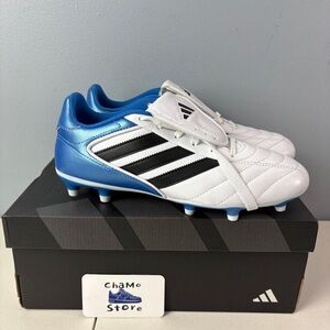 Adidas Copa Gloro II Firm Ground Soccer Shoes White Royal Blue ID8293 Men's Sz 8